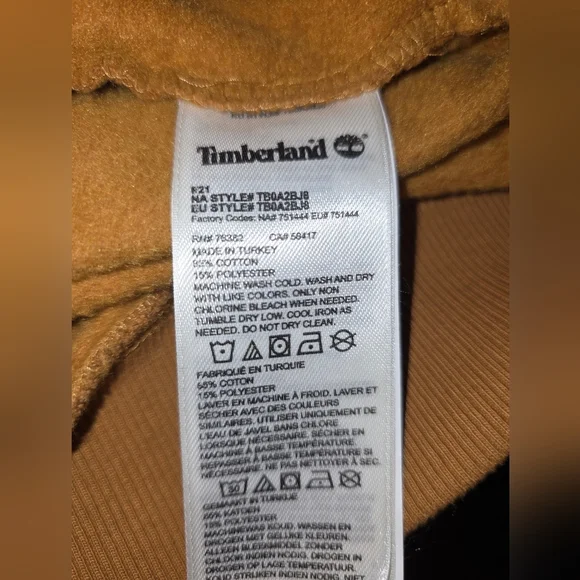 Timberland Rust Colored Unisex Sweatshirt XL (SW1) - Picture 5 of 10